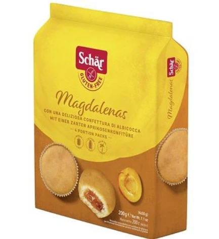 Кекси з абрикосом без глютену та лактози Magdalenas, Schar, 200 г