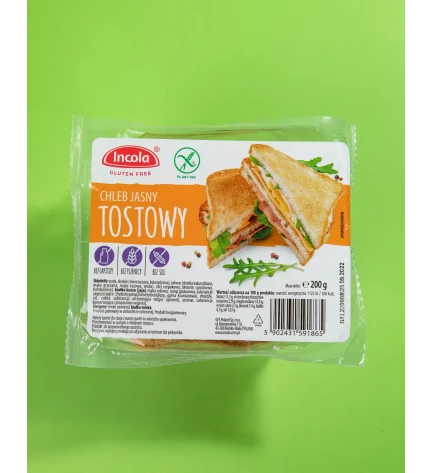 Безглютеновий хліб тостовий, Incola, Польща, 250 г