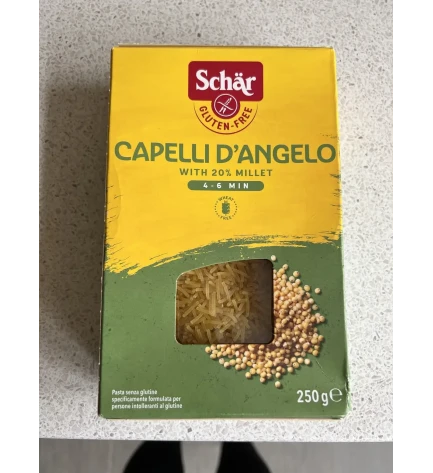 Макарони без глютену тонка нитка Capelli D'angelo, Dr.Schar, Італія, 250 г