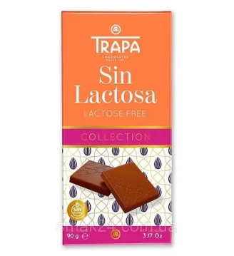 Шоколад молочний без лактози та глютену Trapa, Іспанія,90 г