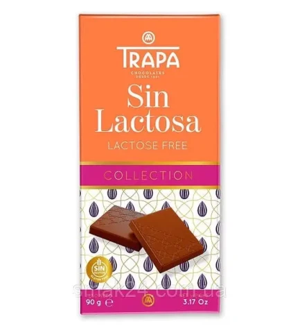 Шоколад молочний без лактози та глютену Trapa, Іспанія,90 г
