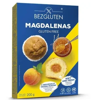 Кекси без глютену з абрикосовою начинкою Bezgluten, 200 г