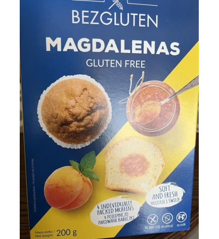 Кекси без глютену з абрикосовою начинкою Bezgluten, 200 г