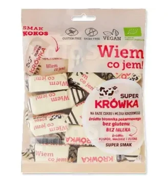 Цукерки веганські кокосові без глютену Super Krowka, 150 г
