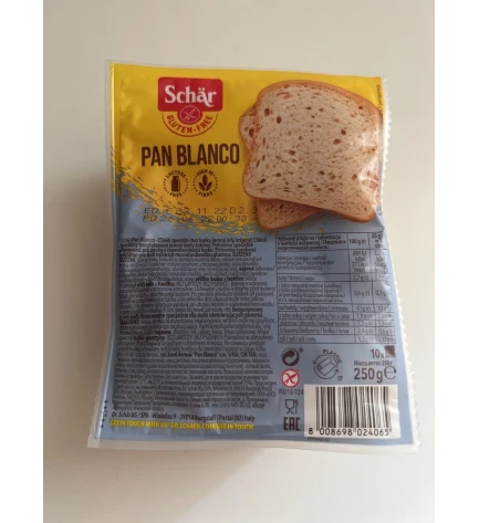 Безглютеновий білий хліб Pan Blanko,Schar, 250 г