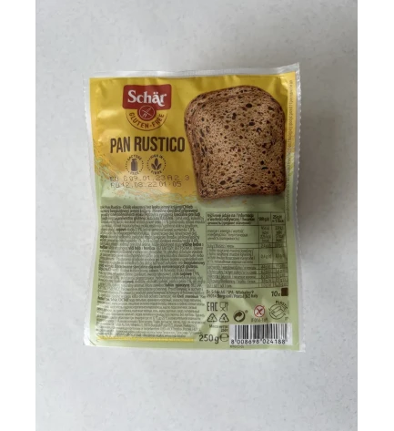 Хліб без глютену темний з насінням льону Pan Rustico, Schar, Італія, 250 г