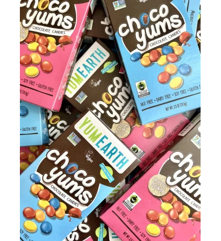 Шоколадні дропси Choco Yums, Yumearth, 70,9 г