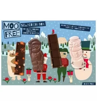Новорічний набір шоколаду без глютену та лактози, Moofree,80 г