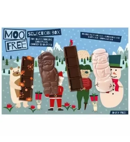 Новорічний набір шоколаду без глютену та лактози, Moofree,80 г
