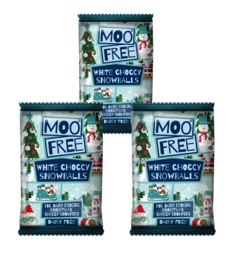 Шоколадні кульки з білого шоколаду без глютену та лактози, Moofree,35 г