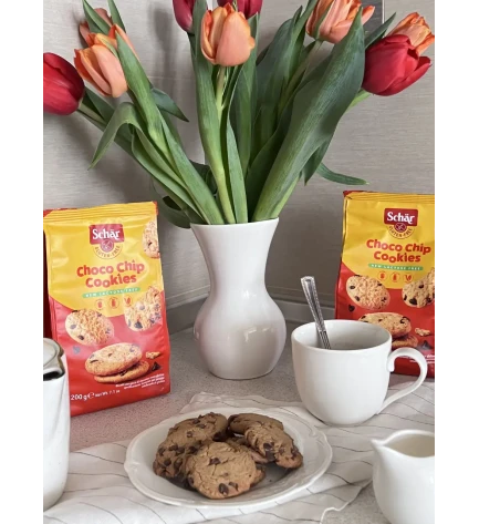 Печиво без глютену та лактози Choco Chip Cookies, Schar, Італія, 200 г