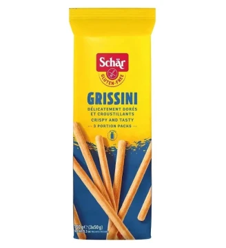 Хлібні палички Grissini без глютену та лактози, Schar, 150 г