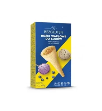 Вафельні ріжки для морозива без глютену, Bezgluten, Польща, 40 г 12 шт.