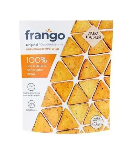 Корисний хумус-снек без глютену, Frango, Україна, 40 г