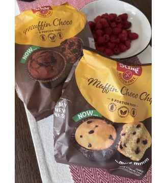 Кекси з шоколадними крихтами Choco Chips без глютену та лактози, Італія, Schar,225 г