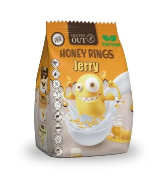 Сухий сніданок медові кільця Jerry без глютену, Nerano, Польща, 375г