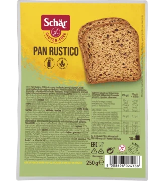 Хліб без глютену темний з насінням льону Pan Rustico, Schar, Італія, 250 г