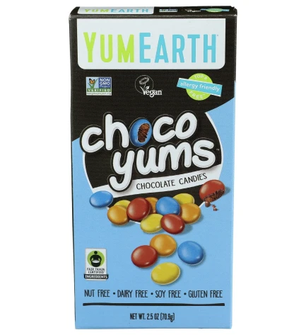 Шоколадні дропси Choco Yums, Yumearth, 70,9 г