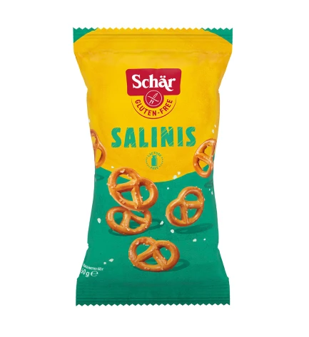 Солені брецелі без глютену та лактози Salinis, Schar, Італія, 60 г