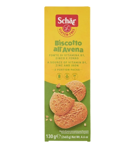 Печиво вівсяне без глютену Avena, Schar, 130 г , Італія