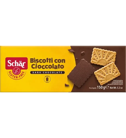 Печиво без глютену Biscotti Con Cioccolato, Schar, Італія, 150 г