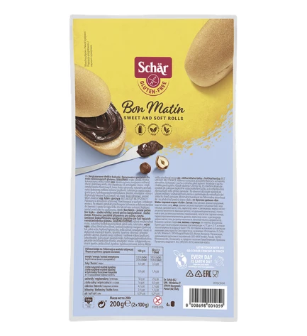 Булочки солодкі без глютену Bon Matin, Schar, 200 г