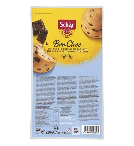 Булочки без глютену з крихтами шоколаду Bon Choc, Schar, 220 г