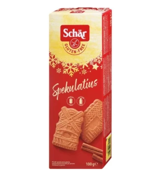 Різдвяне печиво без глютену та лактози Spekulatius, Schar, Італія, 100 г