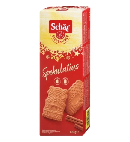 Різдвяне печиво без глютену та лактози Spekulatius, Schar, Італія, 100 г