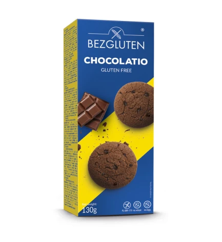 Безглютенове шоколадне печиво Bezgluten,Польща, 130 г