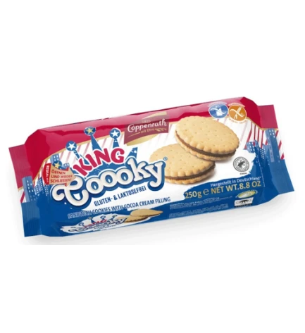 Печиво-сендвіч без глютену та лактози King Cooky, Coppenrath, Німеччина, 250 г