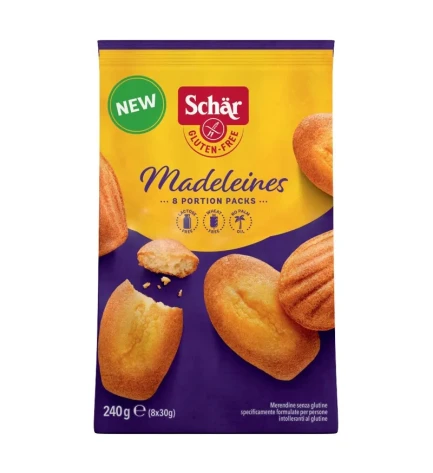 Печиво без глютену та лактози Madeleines, Schar, 240 г