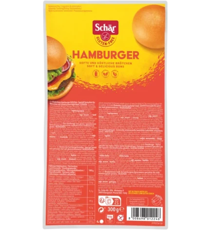 Булочки для гамбургерів без глютену та лактози, Schar, 300 г